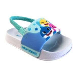 Baby Shark Toddler Size 3 Sandals Open Toe Slip-On Elastic Heel Strap